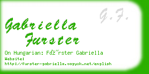 gabriella furster business card